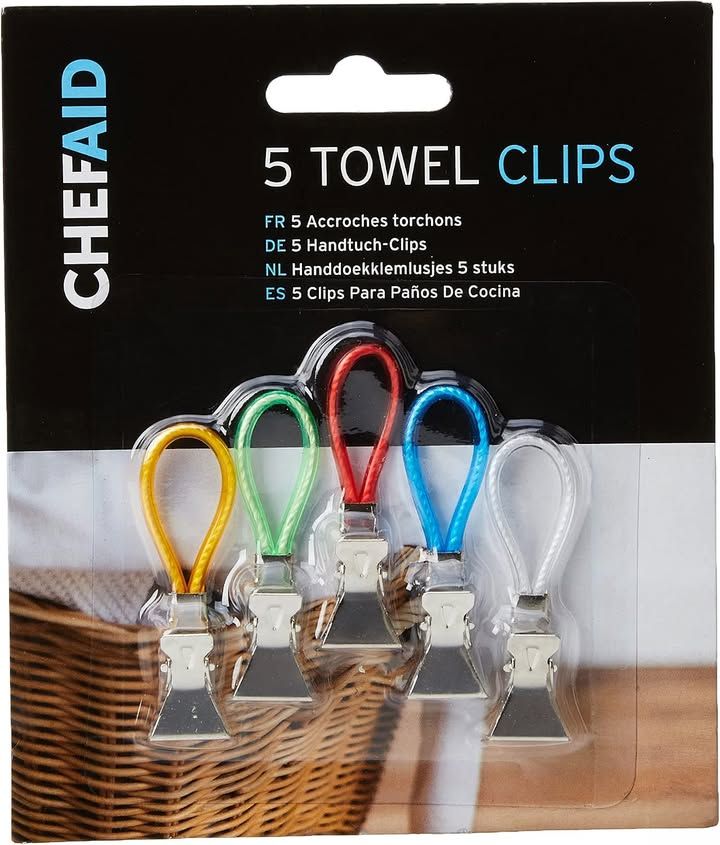 Chef Aid Tea Towel Clips Multi
