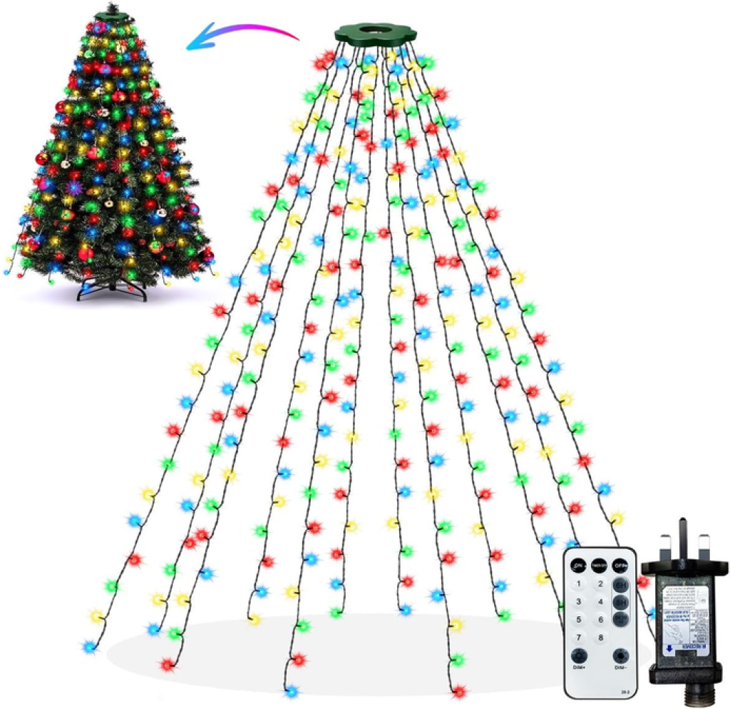 Christmas Tree Lights 2m X 12 Strands Led Fairy Lights Multicolor