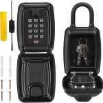 Cididu Key Lock Box for Outside, Waterproof Key Lockbox with 12-Digit Push Button Combination and Removable Shackle, Resettable Code Key Safe Storage Box for Door Handle, House, Retail Store, Garage