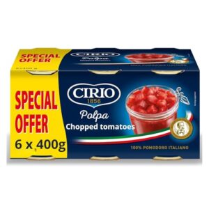 Cirio Chopped Tomatoes Polpa Italian Tinned Tomatoes Canned 400g Multipack Of 6