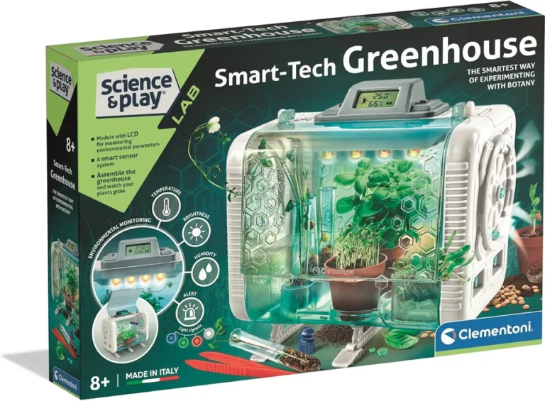 Clementoni Smart Tech Greenhouse Interactive Stem Plant Science Kit With Sensors