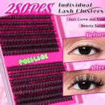 Cluster Lashes 50D Natural Individual Eyelashes DIY Eyelash D Curl Extensions 10-16mm
