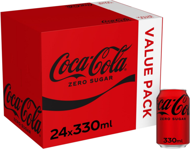 Coca Cola Zero Sugar Soft Drink Cans 24 X 330 Ml