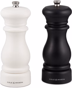Cole And Mason Southwold Black And White Salt And Pepper Grinder Set 16 5cm