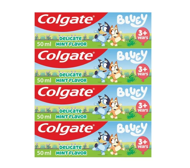 Colgate Kids Bluey Mint Flavoured Fluoride Toothpaste 3 Years
