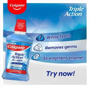 Colgate Triple Action Xtra White Mouthwash 500ml