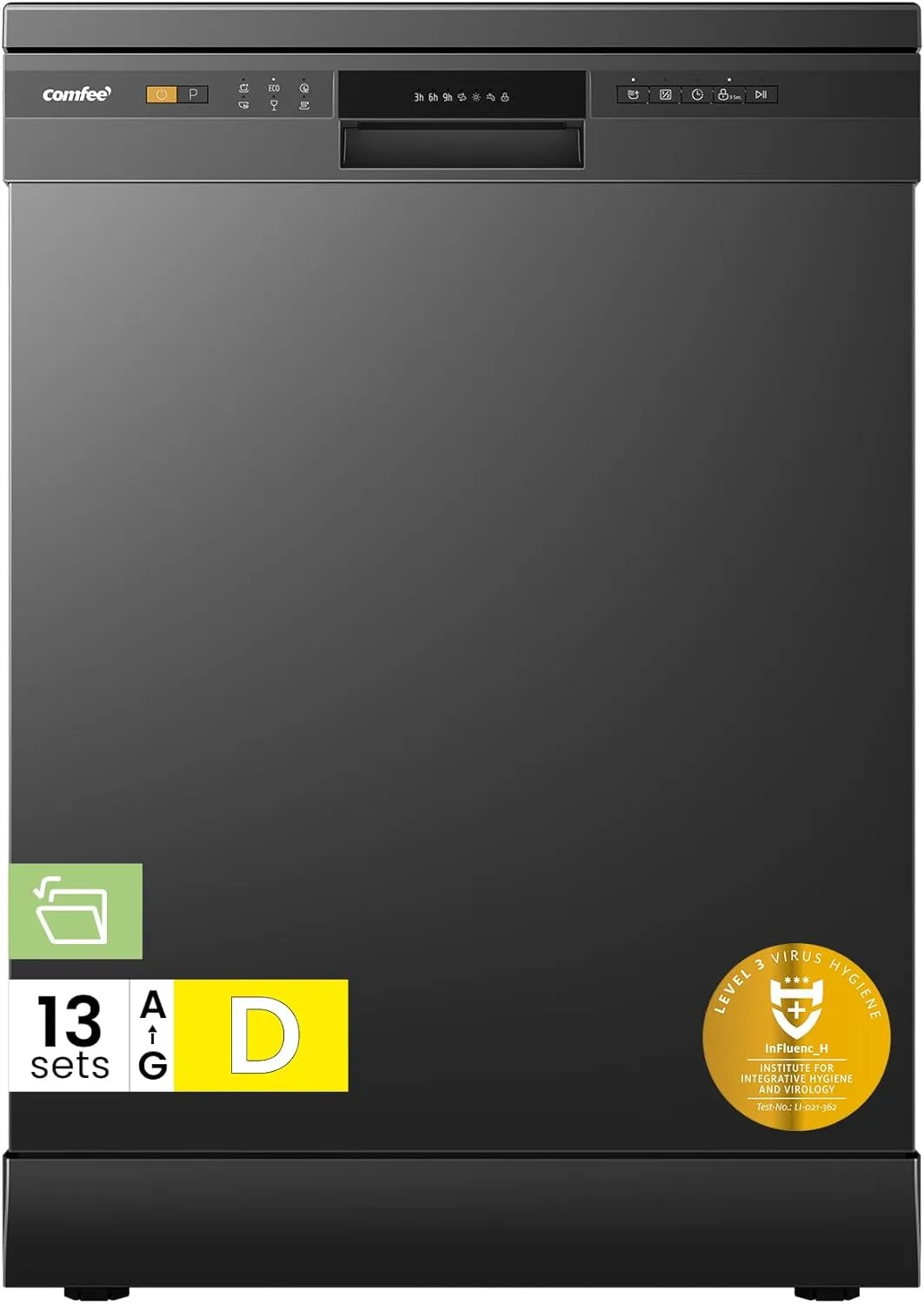 Comfee Dishwasher Freestanding 13 Place Settings 60cm Black