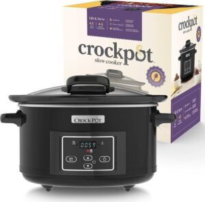 Crock Pot Lift And Serve Digital Slow Cooker With Hinged Lid And Programmable Co