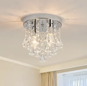Crystal Ceiling Lighting Fixture Mini Flush Mount Ceiling Light Modern Crystal C