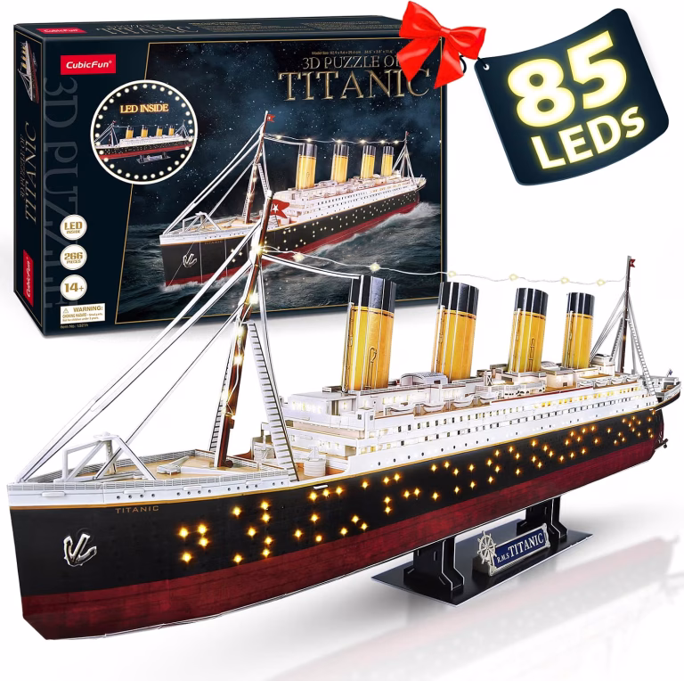 Cubicfun Led 3d Puzzle 88 Cm Titanic Ship Model Toys For Adults And Teens 266 Pi