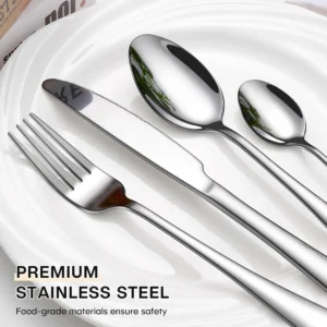 Cutlery Set Honkku 16 Pieces Stainless Steel Flatware Set For 4 People Mirror Po