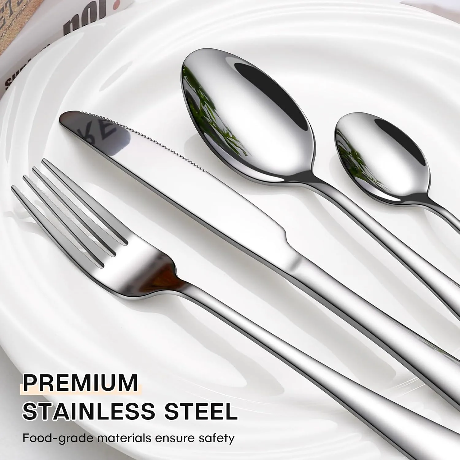 Cutlery Set Honkku 16 Pieces Stainless Steel Flatware Set For 4 People Mirror Po