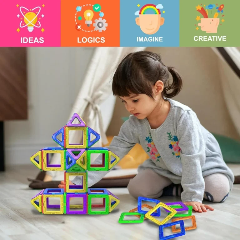 Desire Deluxe Magnetic Building Blocks 40pc Construction Toys Set For Kids Game