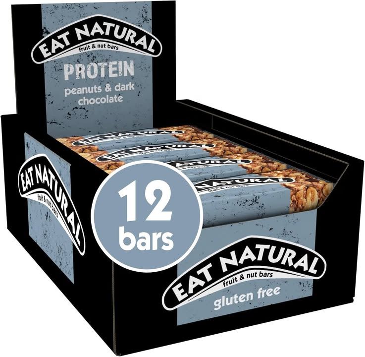 Eat Natural Bars Peanuts And Dark Chocolate With Soya Crispies 12 X 40g