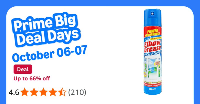 Elbow Grease Glass Cleaner Aerosol Window Cleaning Equipment 300ml