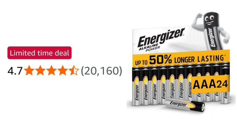 Energizer Alkaline Power Aaa Batteries 24 Pack Up To 50 Longer Lasting