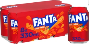 Fanta Fruit Twist Soft Drink Cans 8 X 330 Ml