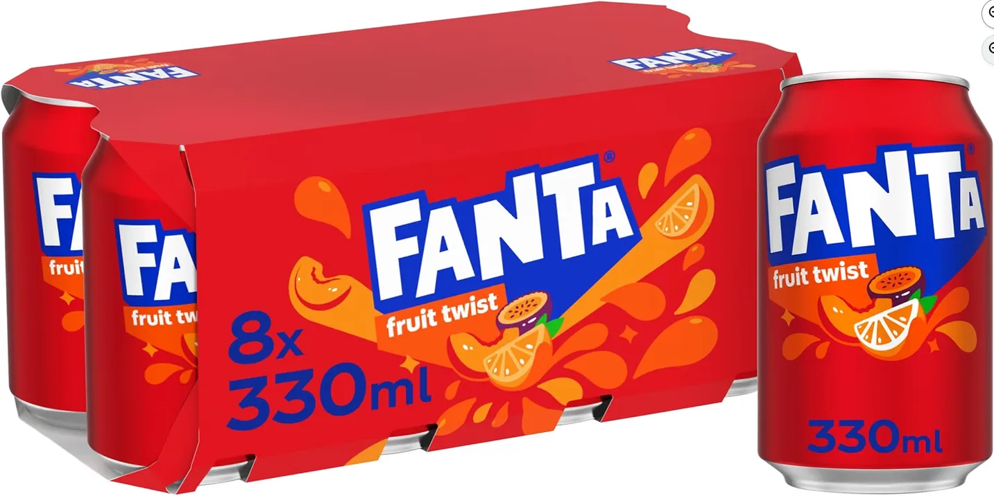 Fanta Fruit Twist Soft Drink Cans 8 X 330 Ml