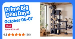 Feandre Cat Tree Multi Level Tall Cat Tower For Large Cats 105 X 45 X 188 Cm 6 R