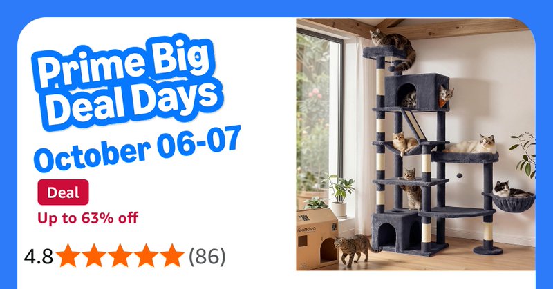 Feandre Cat Tree Multi Level Tall Cat Tower For Large Cats 105 X 45 X 188 Cm 6 R