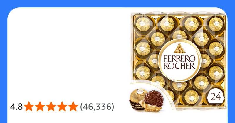 Ferrero Rocher Christmas Chocolate Box 24 Chocolates 300g