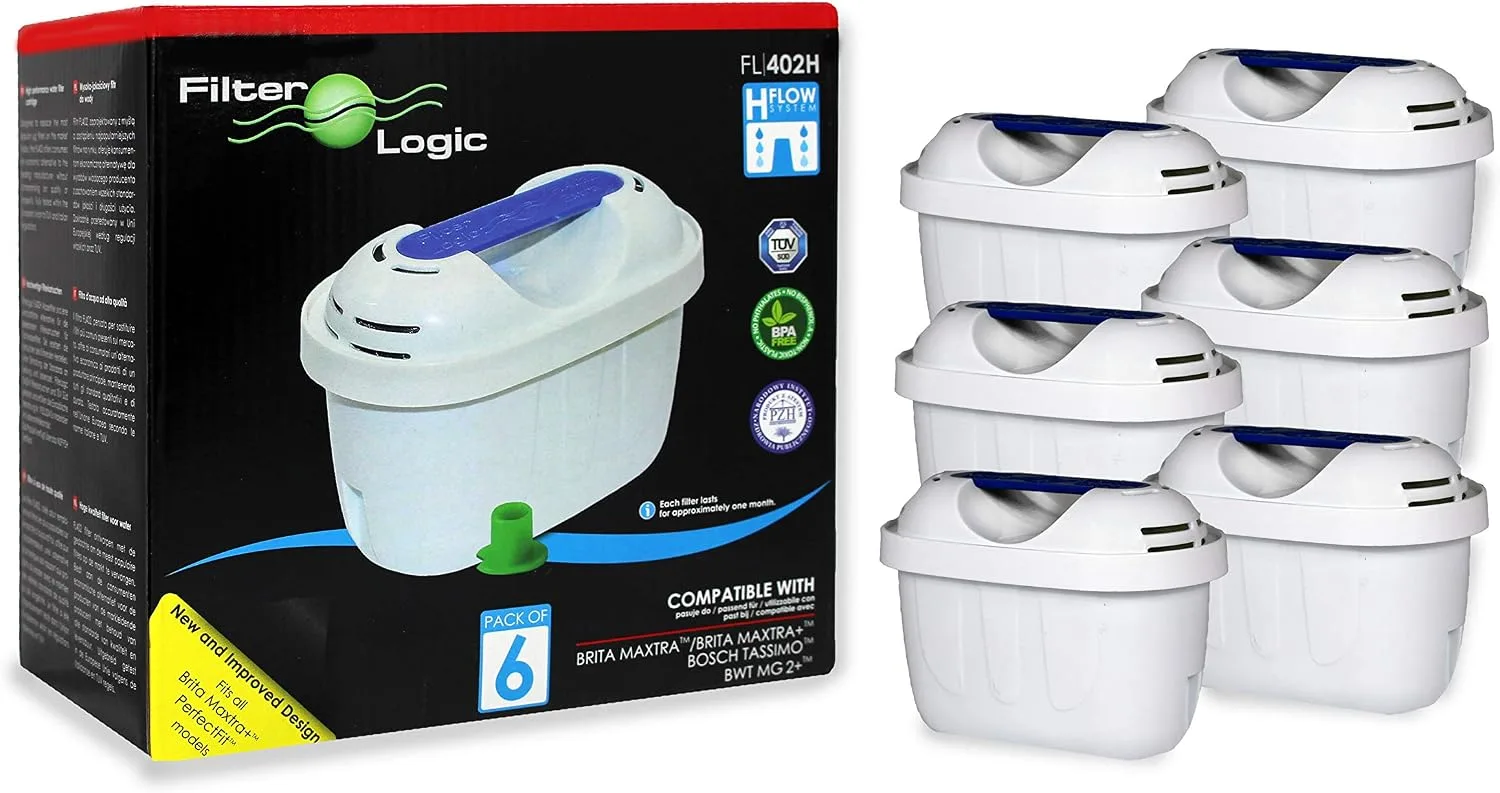 Filterlogic Fl402h Universal 6 Pack Compatible With Brita Maxtra Plus
