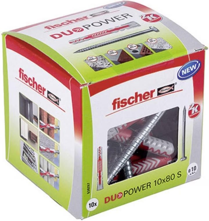 Fischer Duopower 10 X 80 S Powerful Universal Plug With Safety Screw Intelligent