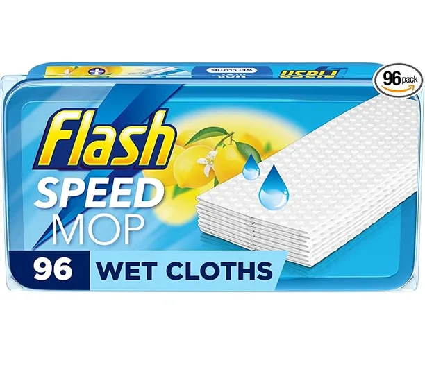 Flash Speedmop Wet Mop Floor Cleaner Wipes 96 Wet Lemon Pads