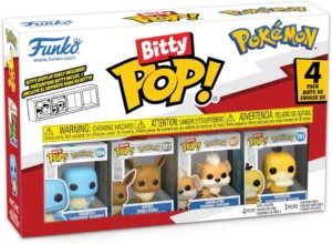 Funko Bitty Pop 4 Pack Pokemon Squirtle Eevee Growlithe Psyduck