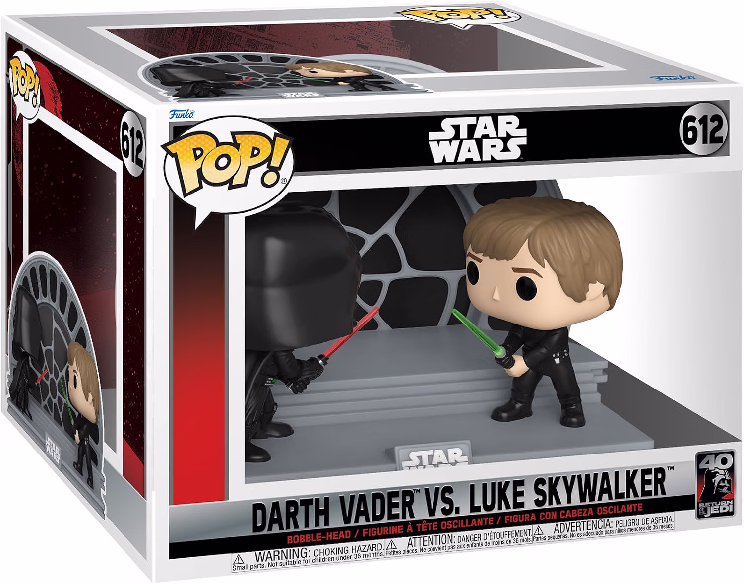Funko Pop Moment Star Wars Rotj 40th Luke Vs Vader