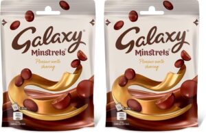 Galaxy Minstrels Milk Chocolate Pouch Bag 118g Pack Of 2