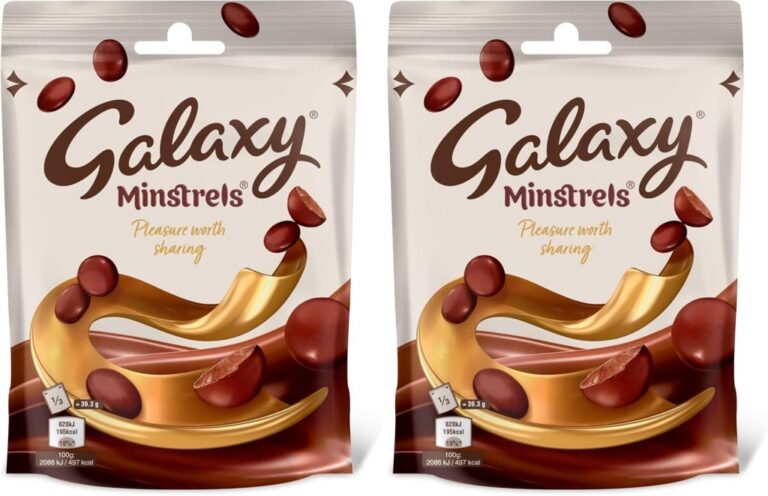 Galaxy Minstrels Milk Chocolate Pouch Bag 118g Pack Of 2