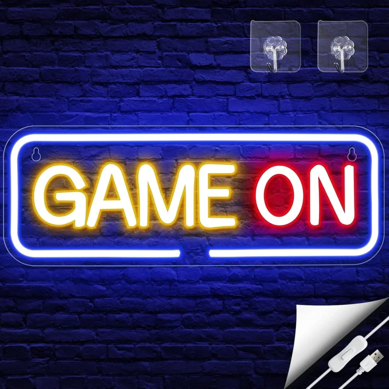 Game On Neon Signs Arrinew Gaming Led Sign Wall Decor Colorful Neon Lights Power