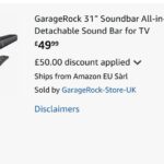 GarageRock 31″ Soundbar All-in-one, 2-in-1 Detachable Sound Bar for TV