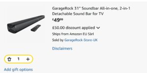 Garagerock 31 Soundbar All In One 2 In 1 Detachable Sound Bar For TV