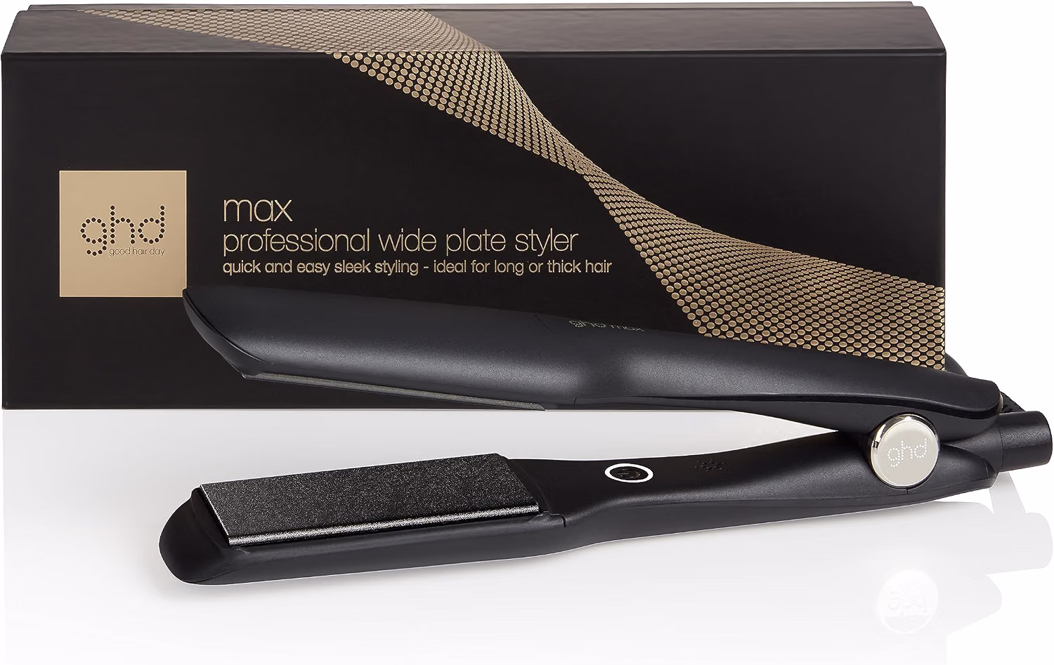 Ghd Max Wide Plate Hair Straightener And Styler More Shine Thick Hair