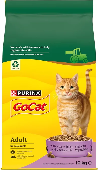 Go Cat Adult Dry Cat Food Chicken And Duck 10kg Pack