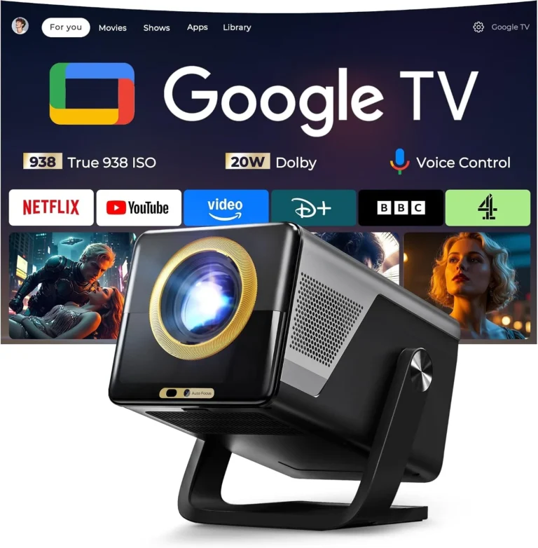 Google TV Projector With Licensed Apps 938 Iso 4k Support Ai Voice Control