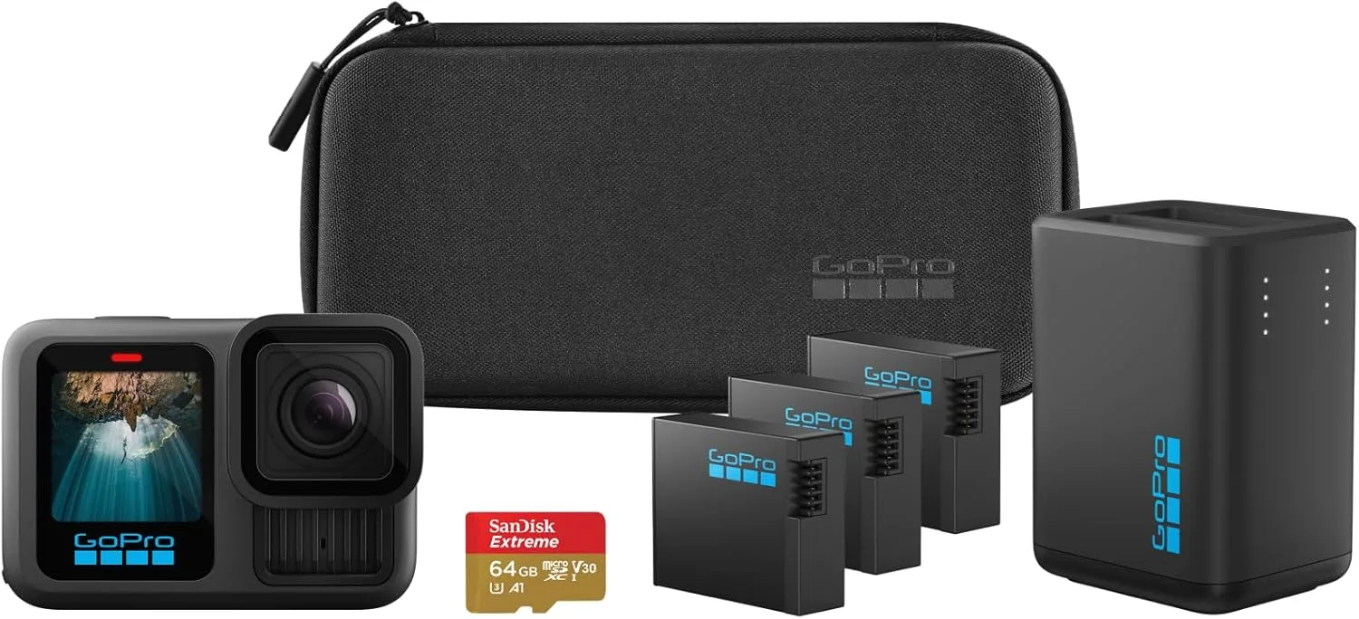 Gopro Hero13 Black Extended Power Bundle Includes Dual Battery Charger 3 Enduro