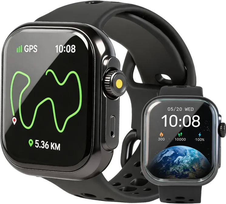 Gps Smart Watch 1 85 Hd Screen Smartwatch Alaex Built In 110 Sports Modes Activi