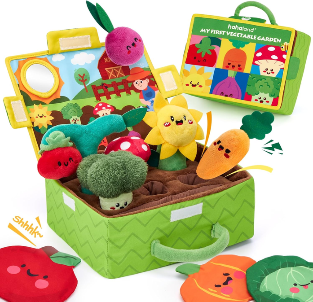 Hahaland Baby Toys 6 12 Months Montessori Sensory Fruit Vegetable Plush Toy