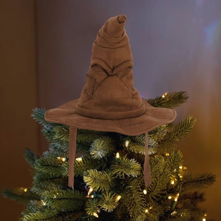 Hallmark Harry Potter Christmas Tree Topper Hogwarts Sorting Hat Brown