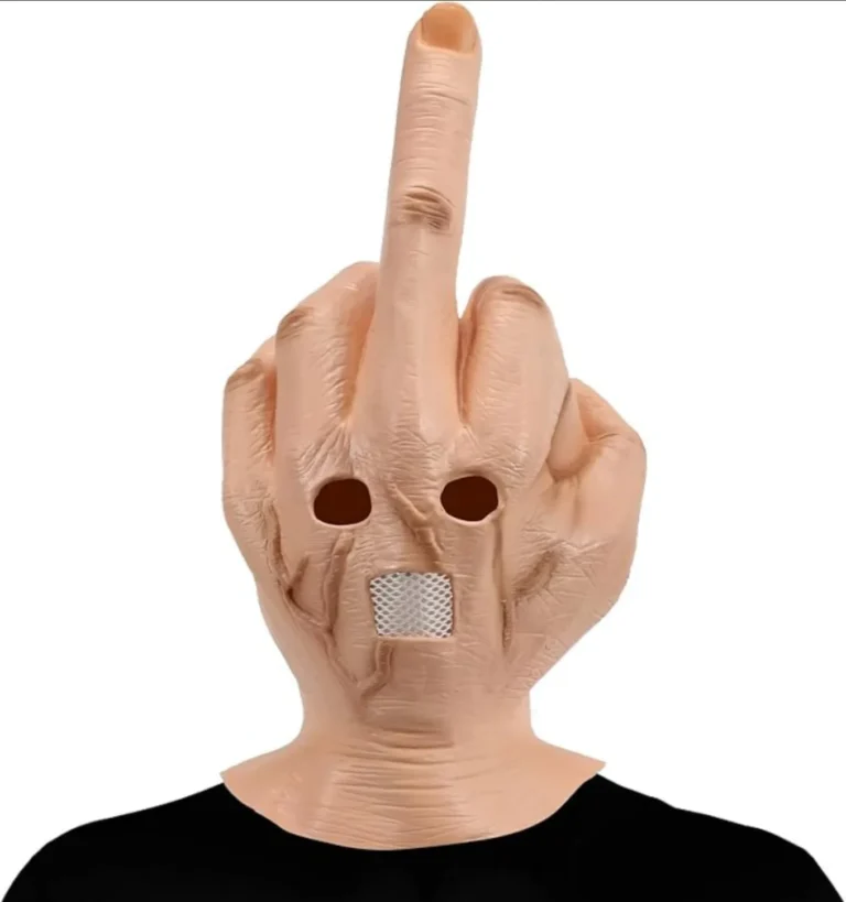 Halloween Middle Finger Mask Realistic Funny Finger Full Head Mask For Adult Car
