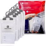 Haltons Moisture Absorber Dehumidifier – Condensation Remover for Damp, Mould, Home, Wardrobe, Kitchen, Bathroom, Basement, Garage, Bedroom, Caravan, Office - 5 Pack /210g each