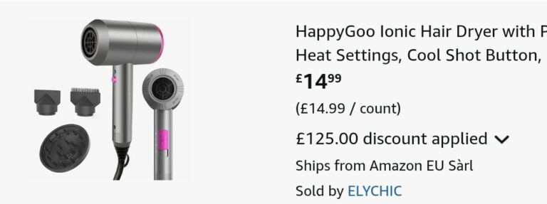 Happygoo Ionic Hair Dryer With Powerful Ac Motor Fast Drying Hairdryer