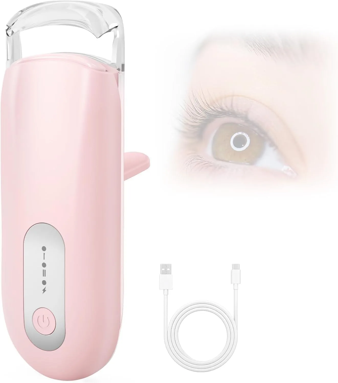 Heated Eyelash Curler Fast Heating Anti Scalding Electric Eyelash Curler With 2