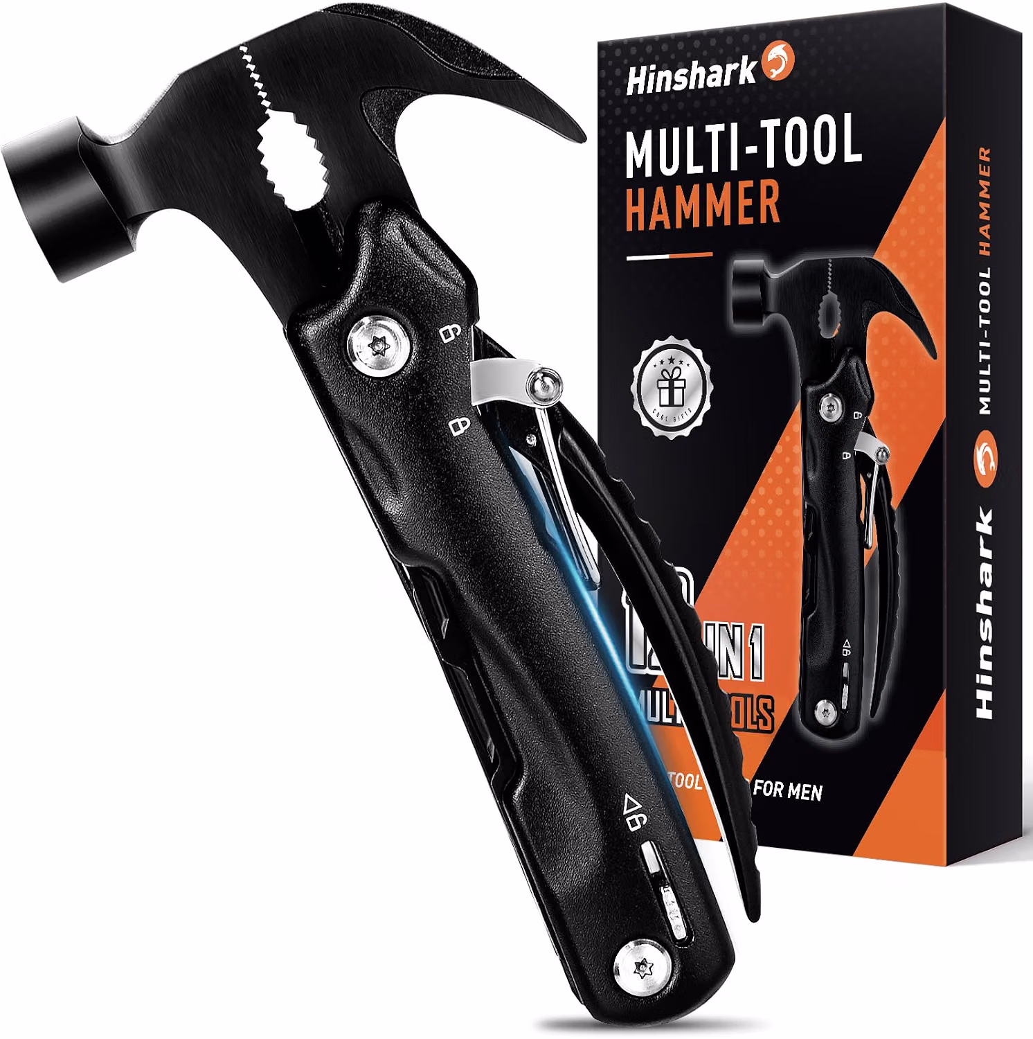 Hinshark Gifts For Men Him Dad 12 In 1 Multi Tool Camping Accessories