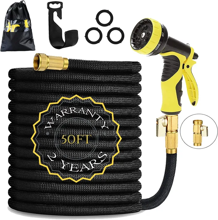 Hmil U Garden Hose 50ft 15m Strongest Double Latex Inner Tube Prevent Leaking Ma