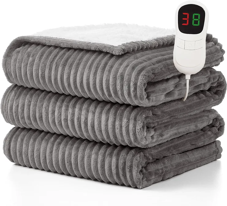 Homemate Electric Blanket Heated Throw 130x160cm 10 Levels 1 8h Timer