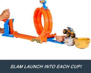 Hot Wheels Monster Trucks Loop And Flip Trophy Challenge Playset